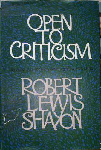 Open to criticism (Beacon series in contemporary communications)