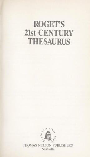 Roget's 21st Century Thesaurus