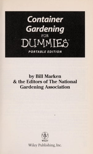 Container Gardening for Dummiesreg;