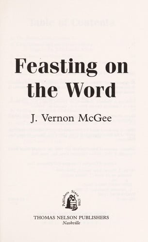 Feasting on the Word