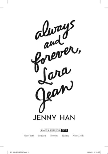 Always and Forever, Lara Jean
