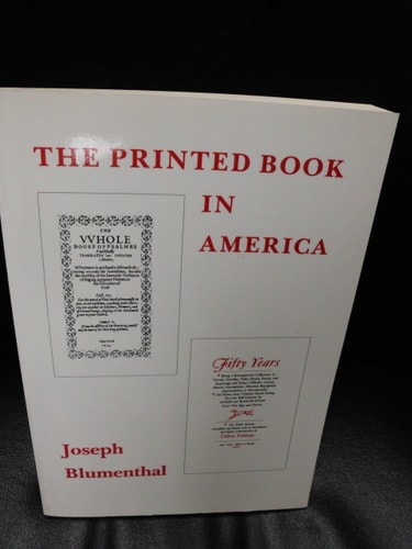 The Printed Book in America