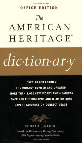 The American Heritage Dictionaries, 4th Edition, OFFICE Edition