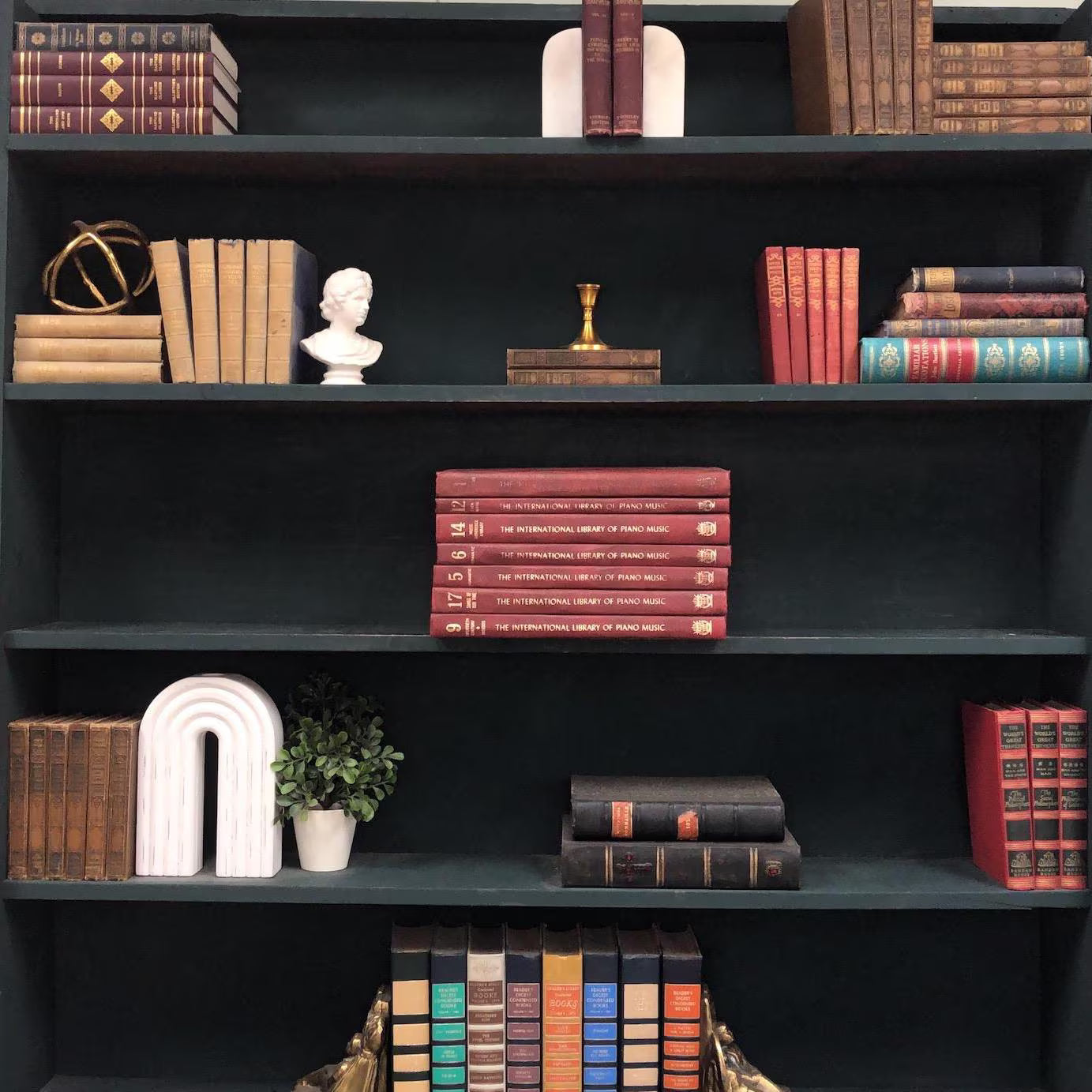 Non-Fiction Books by the Foot: The International Library of Piano Music, Decorative Hardcover Set, Display Hardcovers