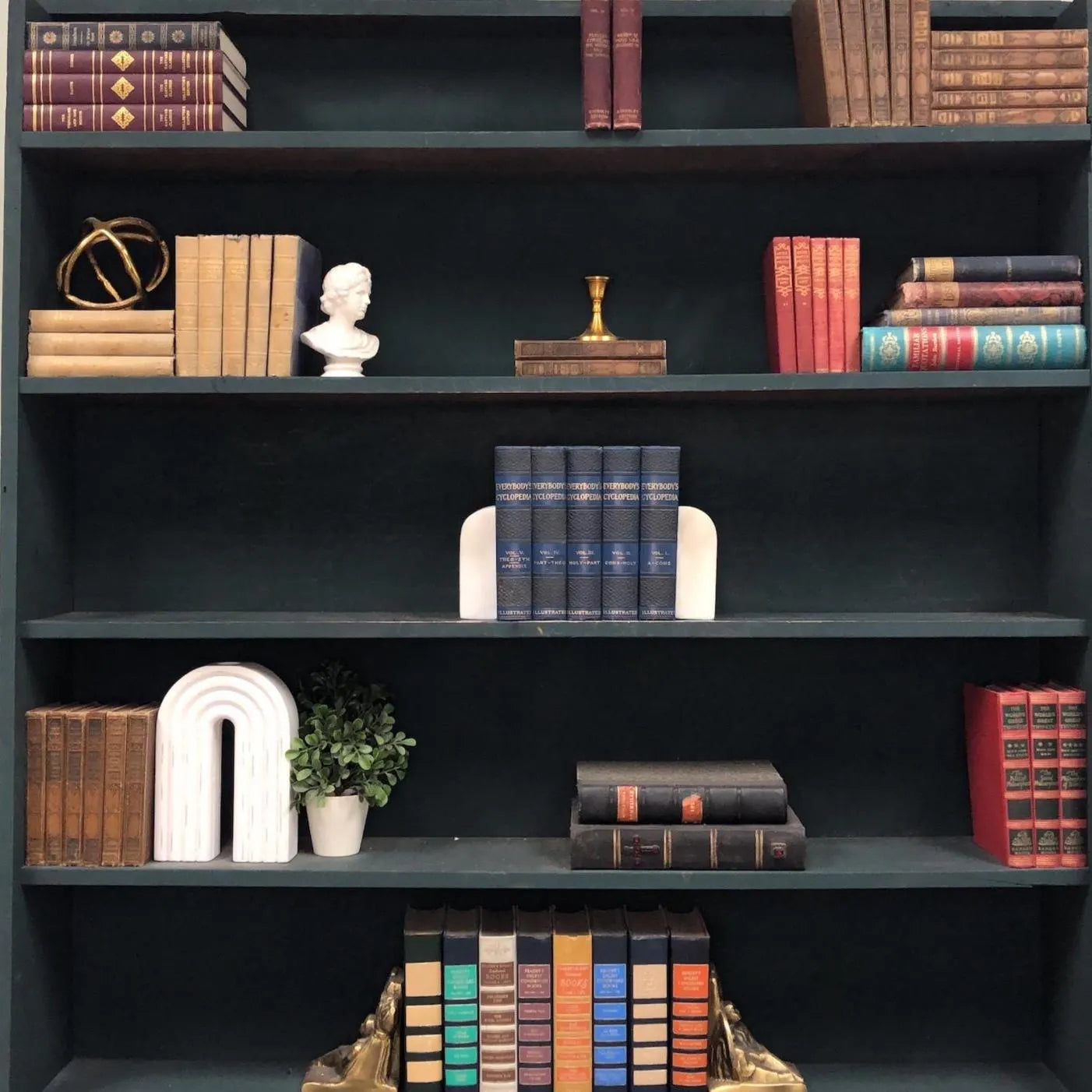 Non-fiction Books by the Foot: Everybody's Encyclopedia, Decorative Hardcover Set, Display Hardcovers