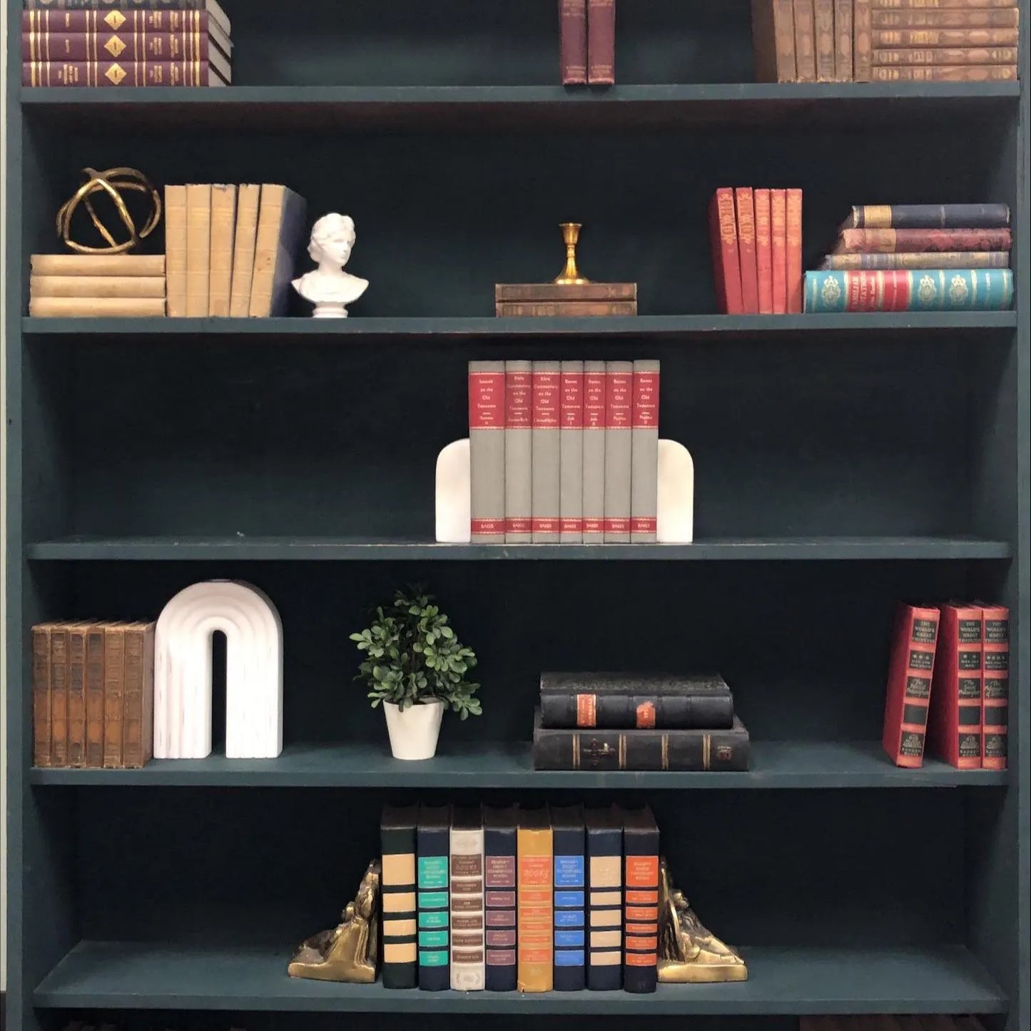 Classic Books by the Foot: Vintage Christian Barns Commentary Old Testament Scholar Library Decor, Display Hardcovers