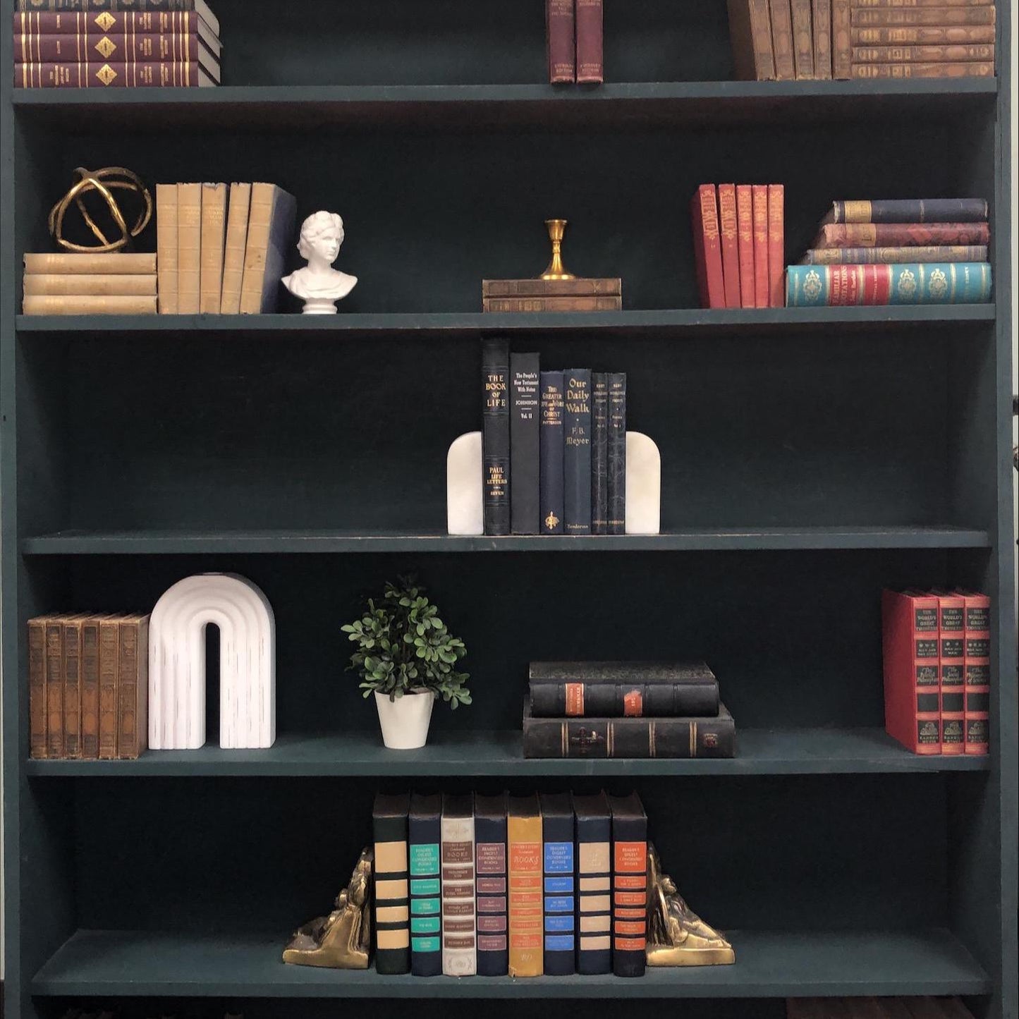 Classic Books by the Foot: Vintage Christian Study Library Decor, Display Hardcovers