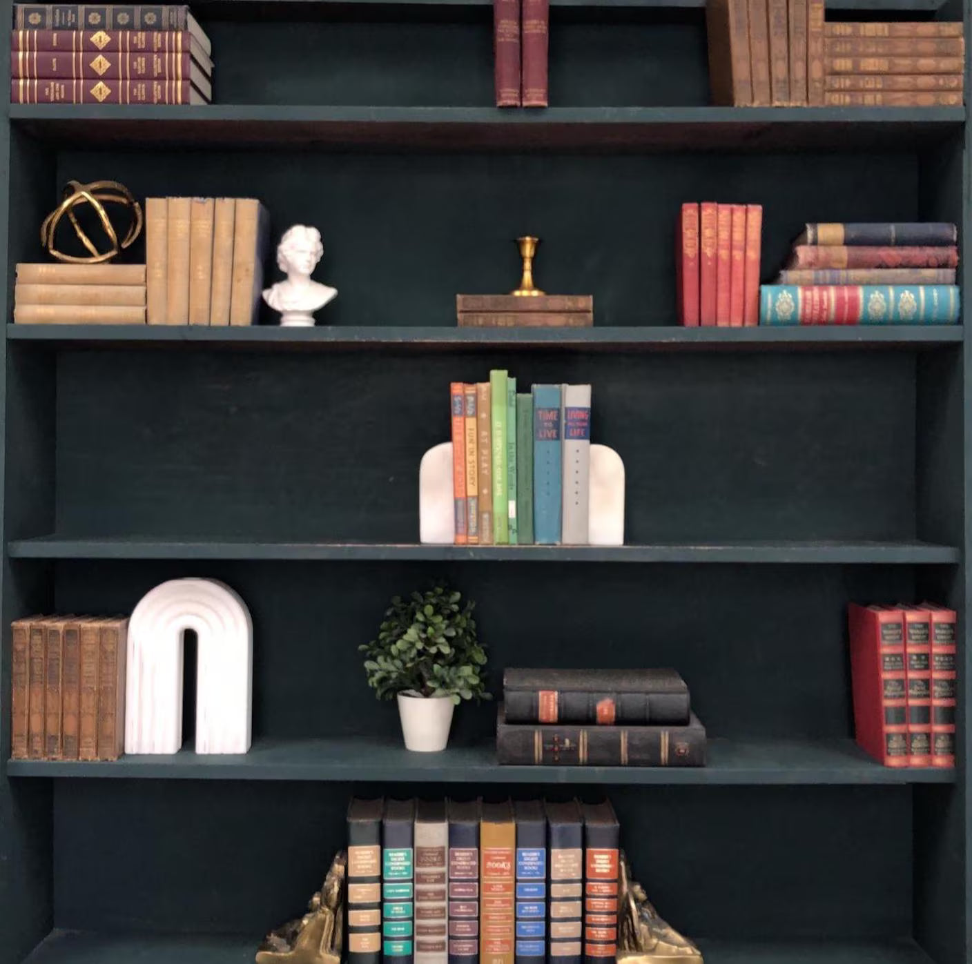 Classic Books by the Foot: Vintage Children's Reader Collection Educational Mid Century School Book Bundle Library Decor