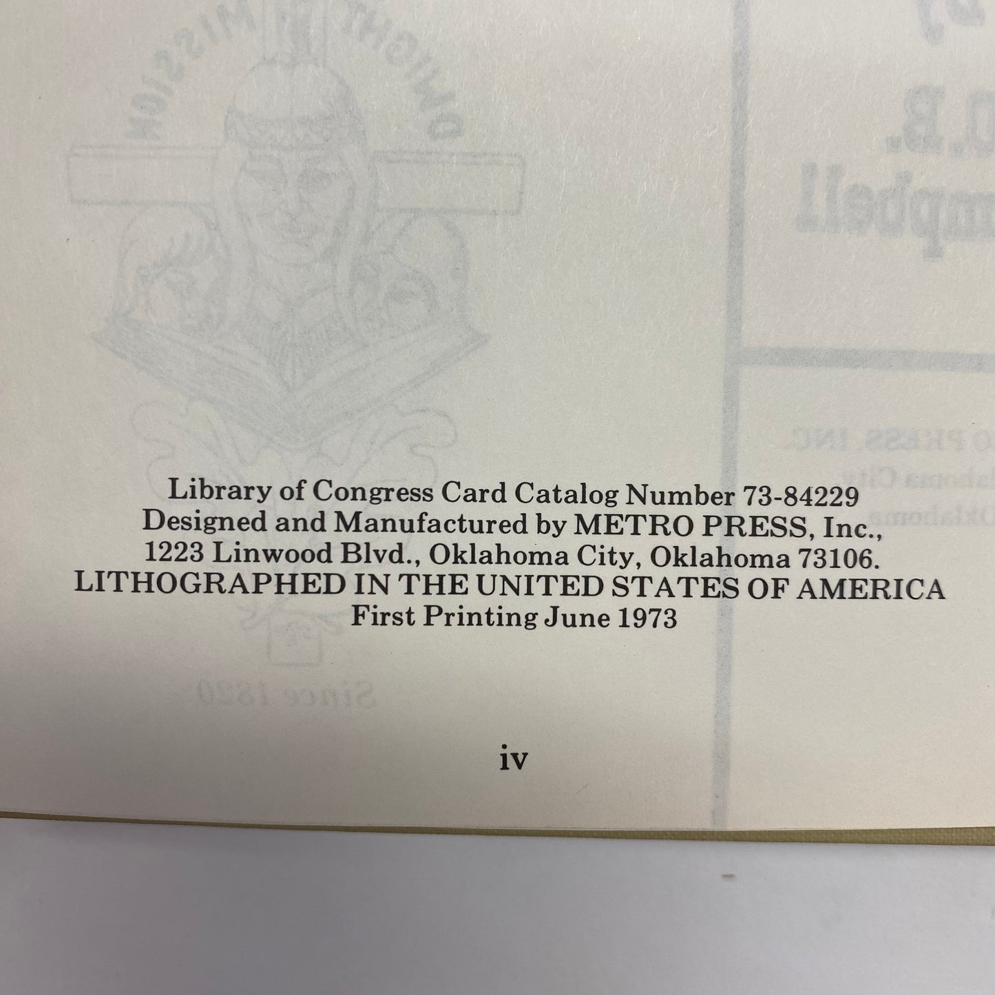 Mission to the Cherokees - O. B. Campbell - 1st Edition - Signed - 1973