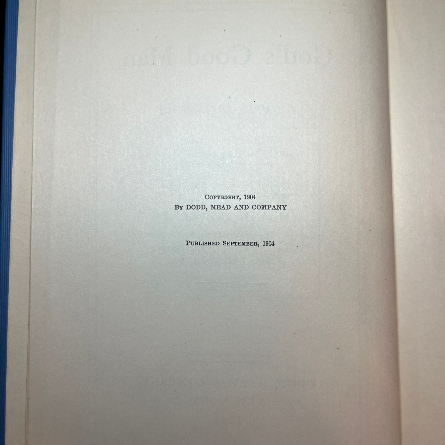 God's Good Man - Marie Corelli - First Edition - 1904