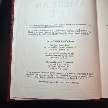 An American Life - Ronald Regan - Easton Press - 1992