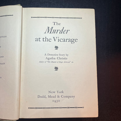 The Murder at the Vicarage - Agatha Christie - 1st Miss Maple Book - 1930