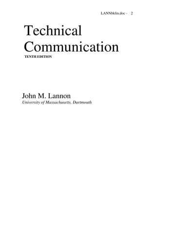 Technical Communication (10th Edition)