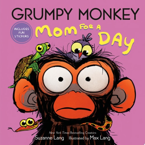Grumpy Monkey Mom for a Day Includes Fun Stickers