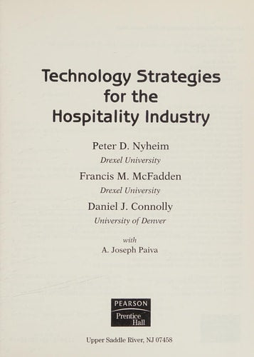 Technology Strategies for the Hospitality Industry