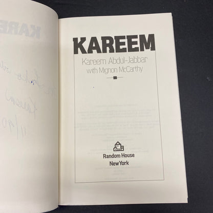 Kareem - Kareem Abdul-Jabbar and Mignon McCarthy - Inscribed - 1st Edition - 1990
