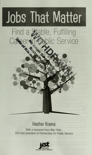 Jobs That Matter: Find a Stable, Fulfilling Career in Public Service