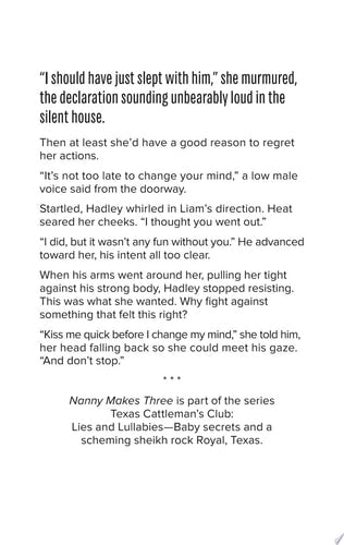 Nanny Makes Three (Texas Cattleman's Club: Lies and Lullabies, 3)