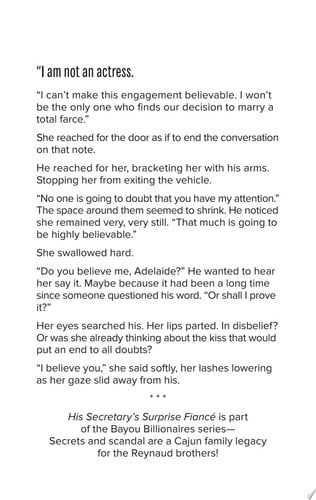His Secretary's Surprise Fiancé (Bayou Billionaires)