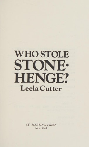 Who Stole Stonehenge?