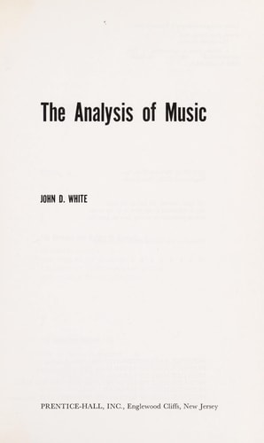 The analysis of music