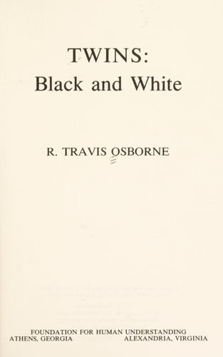 Twins: Black and White