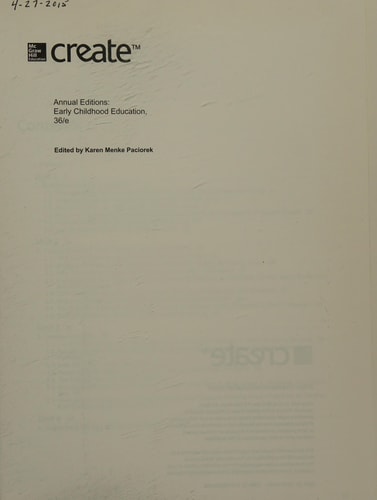 Annual Editions: Early Childhood Education, 36/e