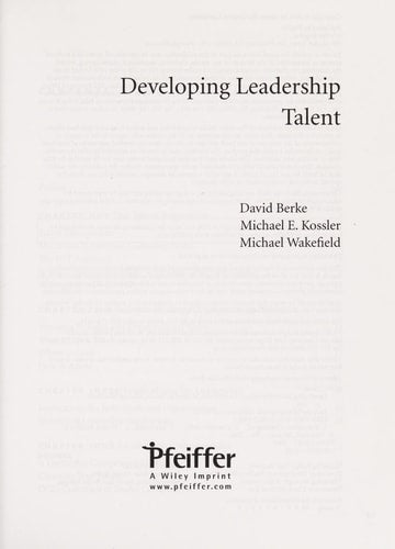 Developing Leadership Talent