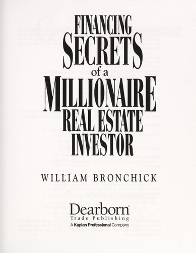 Financing Secrets of a Millionaire Real Estate Investor