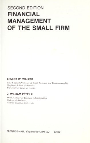 Financial Management of the Small Firm