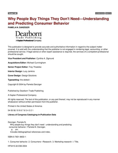 Why People Buy Things They Don't Need: Understanding and Predicting Consumer Behavior