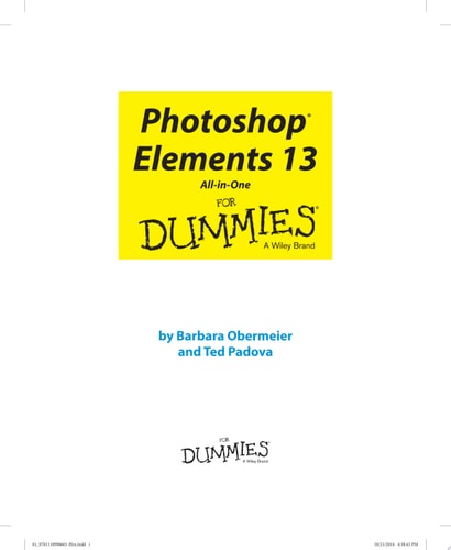 Photoshop Elements 13 All-in-One For Dummies