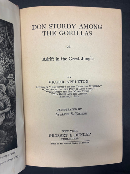 Don Sturdy Among the Gorillas - Victor Appleton - 1st Edition - 1927