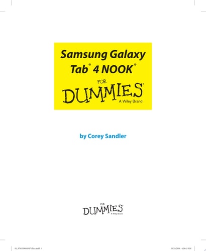 Samsung Galaxy Tab 4 NOOK For Dummies (For Dummies Series)