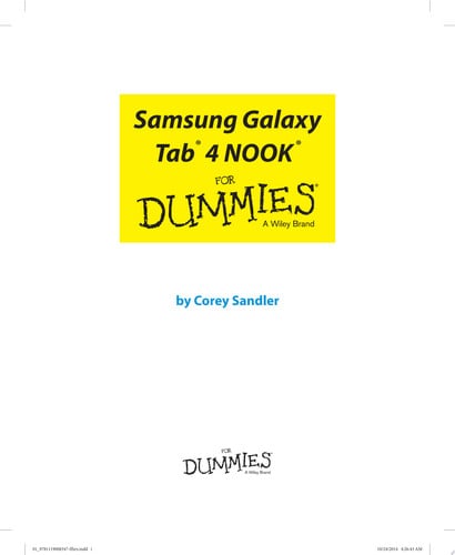Samsung Galaxy Tab 4 NOOK For Dummies (For Dummies Series)