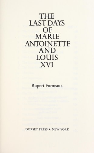 Last Days of Marie Antoinette and Louis XVI