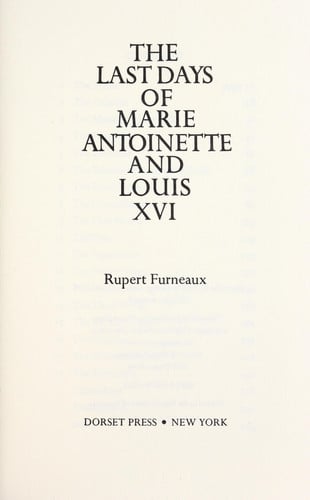 Last Days of Marie Antoinette and Louis XVI