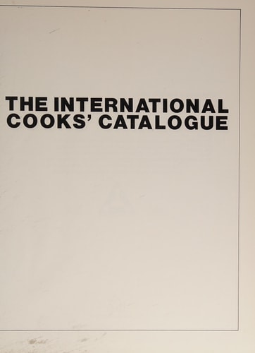 The International cooks' catalogue