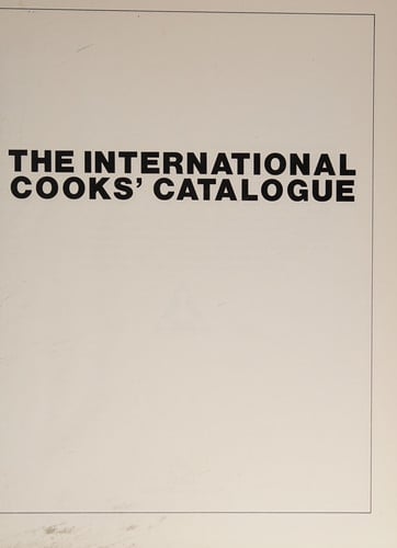 The International cooks' catalogue