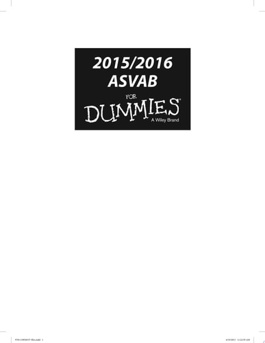 2015 / 2016 ASVAB For Dummies