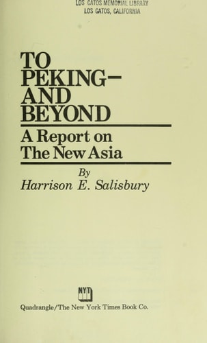 To Peking-and-Beyond: A Report on the New Asia