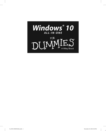 Windows 10 All-in-One for Dummies