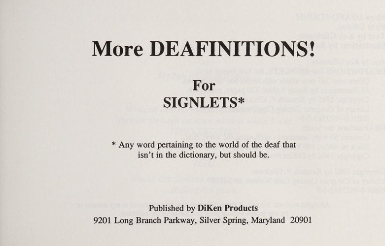 More Deafinitions