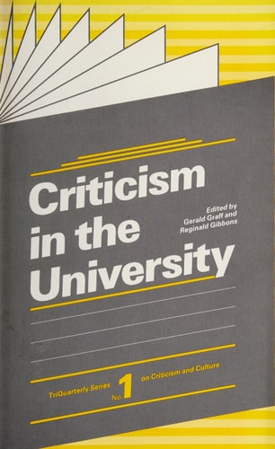 Criticism in the University