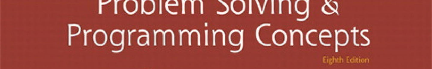 Problem Solving and Programming Concepts