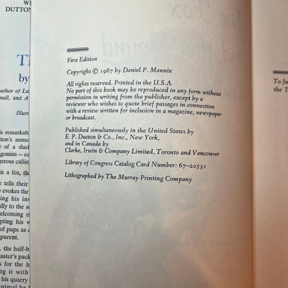 The Fox and the Hound - Daniel P. Mannix - First Edition clipped - 1967