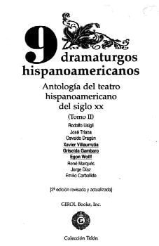 9 Dramaturgos Hispanoamericanos Antologia del Teatro del Siglo XX Tomo 2