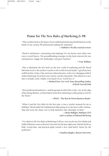 The New Rules of Marketing and PR: How to Use Social Media, Online Video, Mobile Applications, Blogs, News Releases, and Viral Marketing to Reach Buyers Directly
