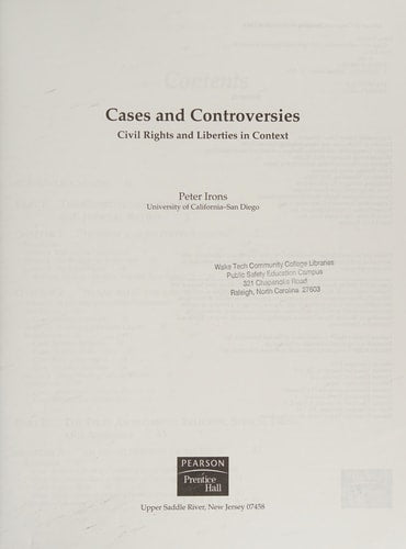 Cases and Controversies: Civil Rights and Liberties in Context
