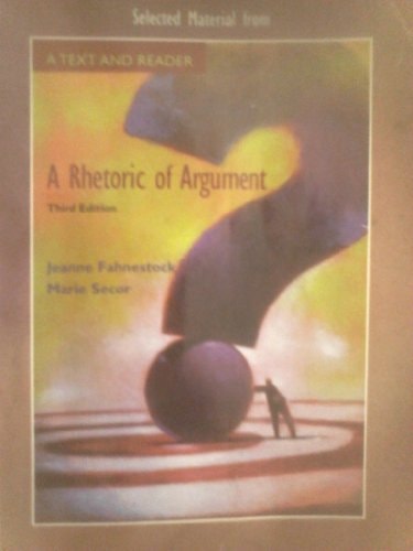 A Rhetoric of Argument